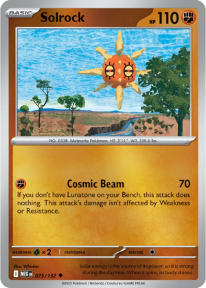 Pokémon TCG Solrock – MEG 075/132 Uncommon Reverse Holofoil – EN