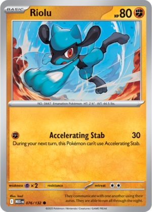 Pokémon TCG Riolu – MEG 076/132 Common Regular – EN