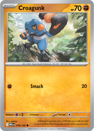 Pokémon TCG Croagunk – MEG 078/132 Common Regular – EN