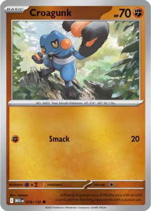 Pokémon TCG Croagunk – MEG 078/132 Common Reverse Holofoil – EN