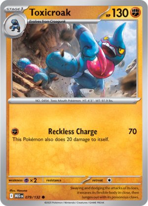 Pokémon TCG Toxicroak – MEG 079/132 Common Regular – EN