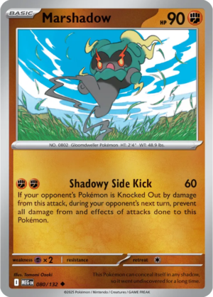 Pokémon TCG Marshadow – MEG 080/132 Uncommon Reverse Holofoil – EN