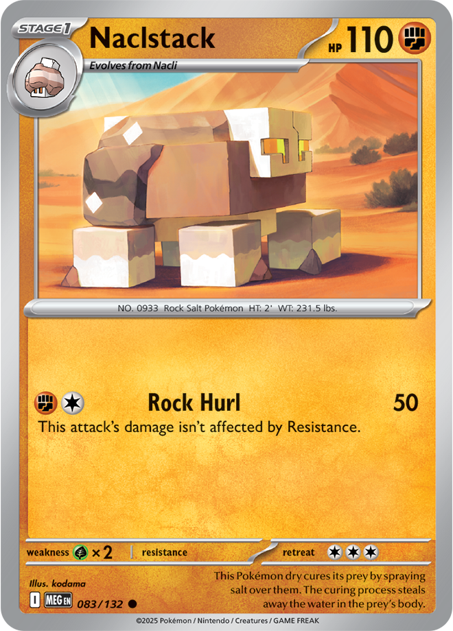 Pokémon TCG Naclstack – MEG 083/132 Common Regular – EN