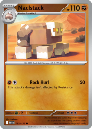 Pokémon TCG Naclstack – MEG 083/132 Common Reverse Holofoil – EN