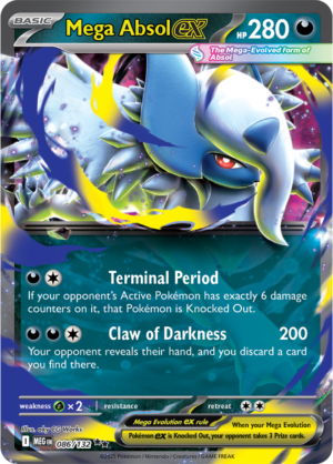 Pokémon TCG Mega Absol ex – MEG 086/132 Double Rare Holofoil – EN