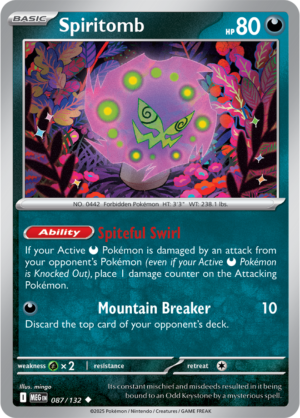 Pokémon TCG Spiritomb – MEG 087/132 Uncommon Regular – EN