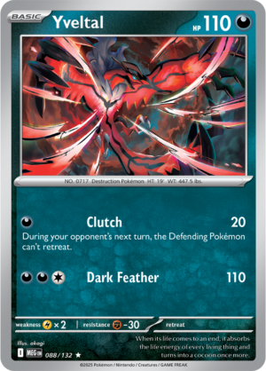 Pokémon TCG Yveltal – MEG 088/132 Rare Holofoil – EN
