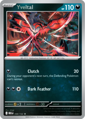 Pokémon TCG Yveltal – MEG 088/132 Rare Reverse Holofoil – EN