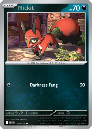 Pokémon TCG Nickit – MEG 089/132 Common Reverse Holofoil – EN