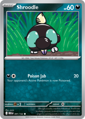 Pokémon TCG Shroodle – MEG 091/132 Common Regular – EN