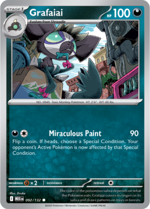 Pokémon TCG Grafaiai – MEG 092/132 Common Regular – EN