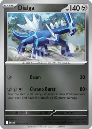 Pokémon TCG Dialga – MEG 095/132 Rare Reverse Holofoil – EN