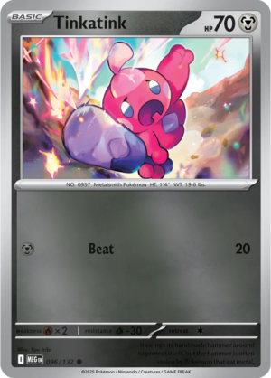 Pokémon TCG Tinkatink – MEG 096/132 Common Reverse Holofoil – EN
