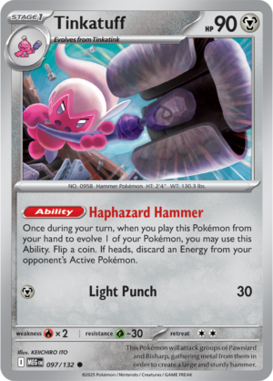 Pokémon TCG Tinkatuff – MEG 097/132 Common Regular – EN