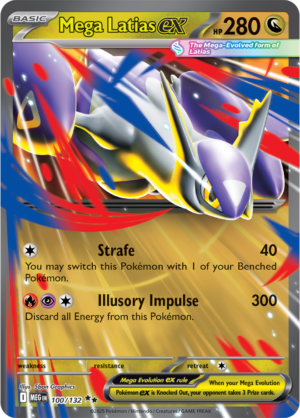 Pokémon TCG Mega Latias ex – MEG 100/132 Double Rare Holofoil – EN