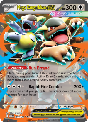 Pokémon TCG Mega Kangaskhan ex – MEG 104/132 Double Rare Holofoil – EN