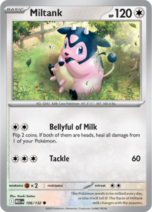 Pokémon TCG Miltank – MEG 106/132 Common Regular – EN