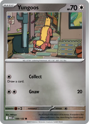 Pokémon TCG Yungoos – MEG 109/132 Common Reverse Holofoil – EN