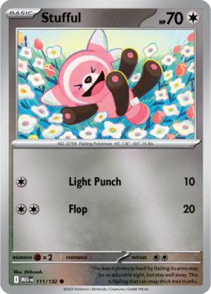 Pokémon TCG Stufful – MEG 111/132 Common Reverse Holofoil – EN