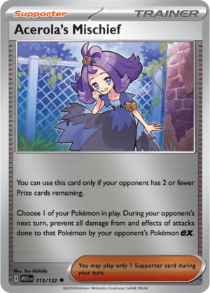 Pokémon TCG Acerola's Mischief – MEG 113/132 Uncommon Reverse Holofoil – EN