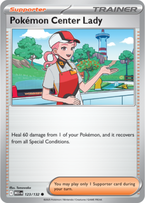 Pokémon TCG Pokémon Center Lady – MEG 123/132 Common Regular – EN