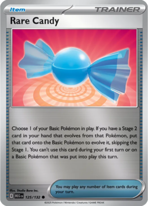 Pokémon TCG Rare Candy – MEG 125/132 Common Reverse Holofoil – EN