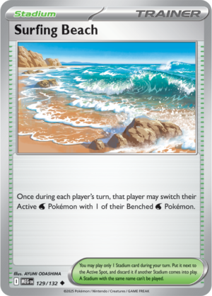 Pokémon TCG Surfing Beach – MEG 129/132 Uncommon Regular – EN