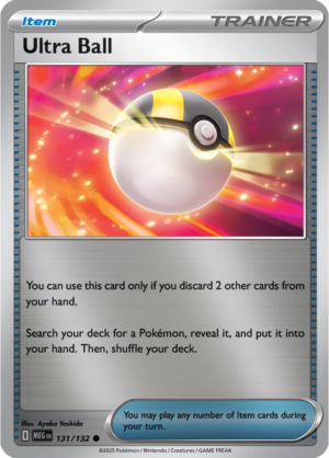 Pokémon TCG Ultra Ball – MEG 131/132 Common Reverse Holofoil – EN
