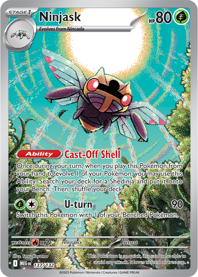 Pokémon TCG Ninjask – MEG 137/132 Illustration Rare Holofoil – EN