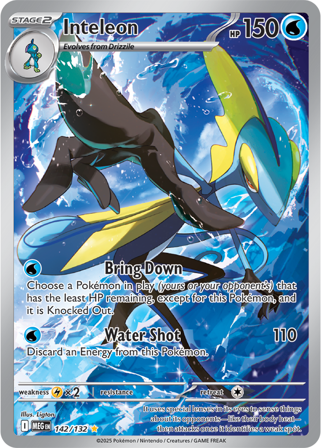 Pokémon TCG Inteleon – MEG 142/132 Illustration Rare Holofoil – EN