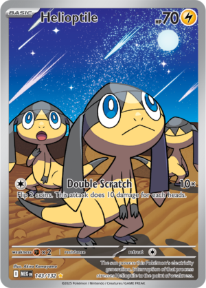 Pokémon TCG Helioptile – MEG 143/132 Illustration Rare Holofoil – EN