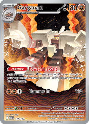 Pokémon TCG Garganacl – MEG 147/132 Illustration Rare Holofoil – EN