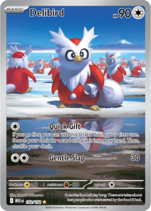 Pokémon TCG Delibird – MEG 152/132 Illustration Rare Holofoil – EN