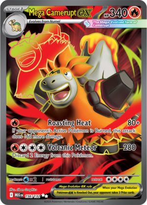 Pokémon TCG Mega Camerupt ex – MEG 156/132 Ultra Rare Holofoil – EN
