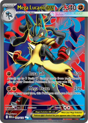 Pokémon TCG Mega Lucario ex – MEG 160/132 Ultra Rare Holofoil – EN