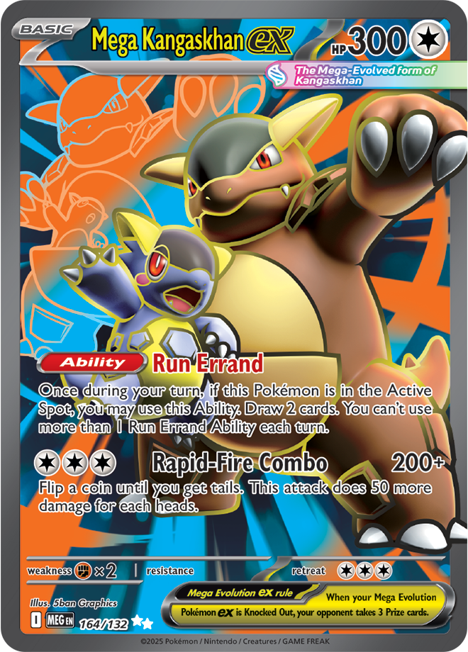 Pokémon TCG Mega Kangaskhan ex – MEG 164/132 Ultra Rare Holofoil – EN