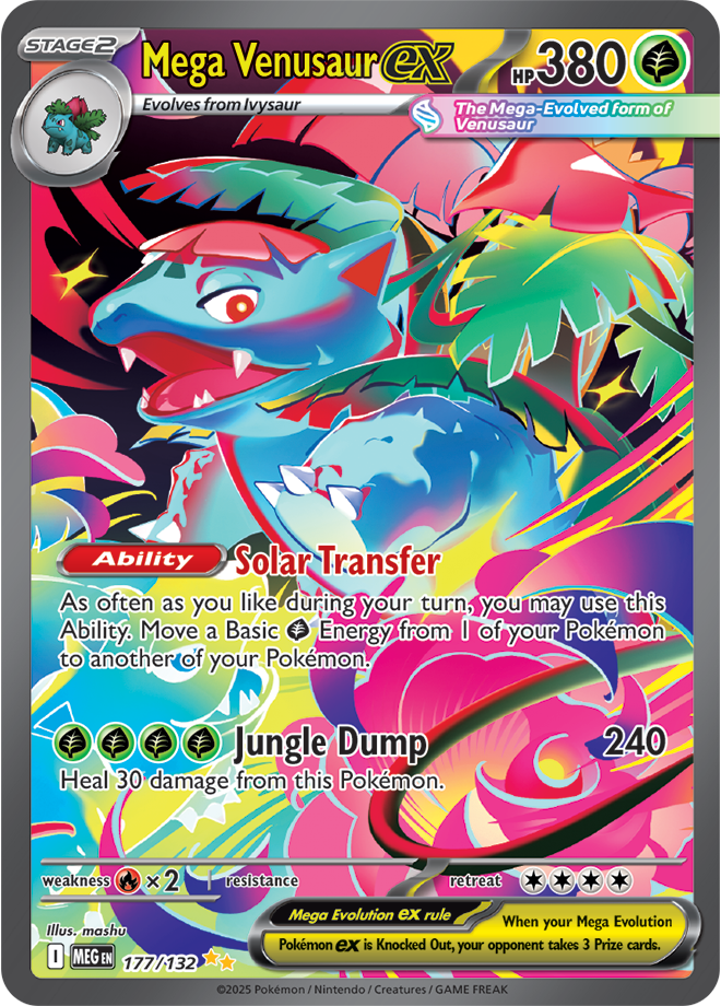 Pokémon TCG Mega Venusaur ex – MEG 177/132 Special Illustration Rare Holofoil – EN