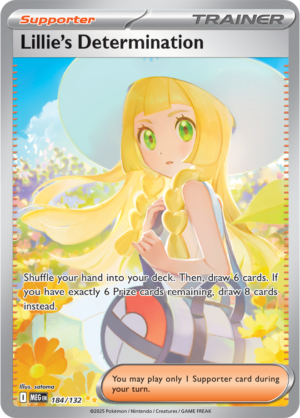 Pokémon TCG Lillie's Determination – MEG 184/132 Special Illustration Rare Holofoil – EN