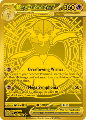 Pokémon TCG Mega Gardevoir ex – MEG 187/132 Mega Hyper Rare Holofoil – EN