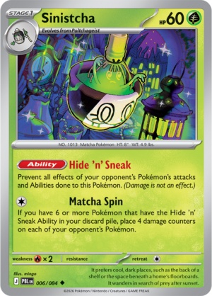 Pokémon TCG Sinistcha – PBL 006 Uncommon Reverse Holofoil – EN