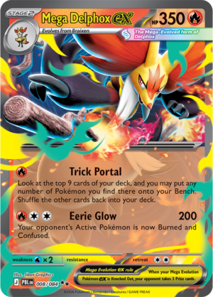 Pokémon TCG Mega Delphox ex – PBL 008 Double Rare Holofoil – EN