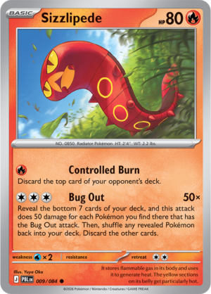 Pokémon TCG Sizzlipede – PBL 009 Common Reverse Holofoil – EN