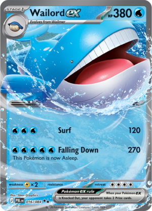 Pokémon TCG Wailord ex – PBL 016 Double Rare Holofoil – EN