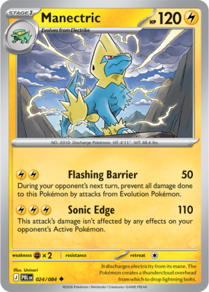 Pokémon TCG Manectric – PBL 024 Uncommon Reverse Holofoil – EN