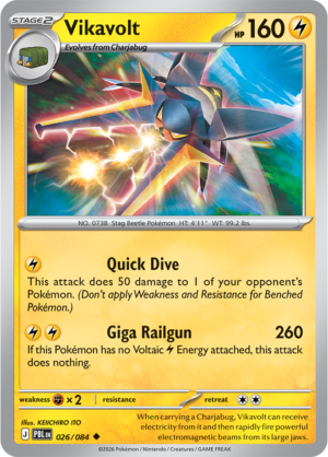 Pokémon TCG Vikavolt – PBL 026 Uncommon Reverse Holofoil – EN