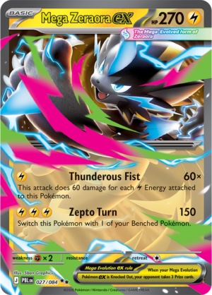 Pokémon TCG Mega Zeraora ex – PBL 027 Double Rare Holofoil – EN