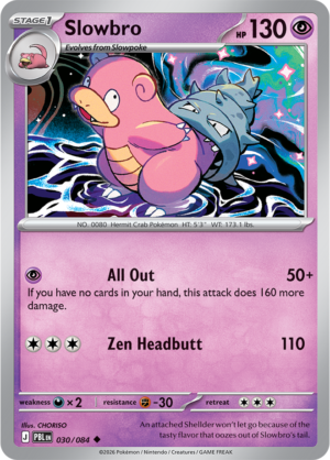 Pokémon TCG Slowbro – PBL 030 Uncommon Reverse Holofoil – EN
