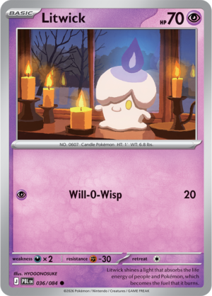 Pokémon TCG Litwick – PBL 036 Common Reverse Holofoil – EN