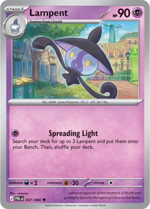 Pokémon TCG Lampent – PBL 037 Uncommon Reverse Holofoil – EN