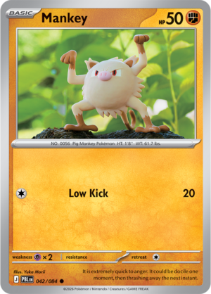 Pokémon TCG Mankey – PBL 042 Common Reverse Holofoil – EN